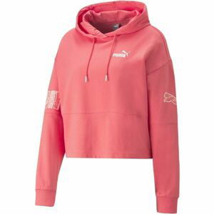 Puma POWER COLORBLOCK SUMMER HOODIE Dámská mikina, lososová, velikost M