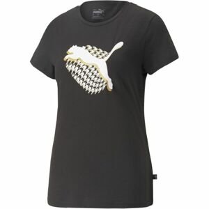 Puma GRAPHIC HOUND STOOTH TEE Dámské triko, černá, velikost XL