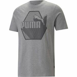 Puma GRAPHICS RUDAGON TEE Pánské triko, šedá, velikost XL