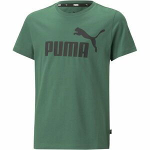 Puma ESSENTIALS LOGO TEE Chlapecké triko, tmavě zelená, velikost