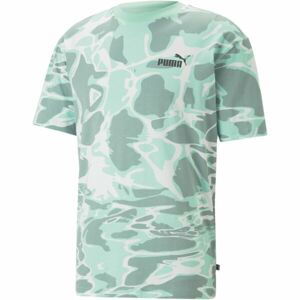 Puma SUMMER SPLASH AOP TEE Pánské triko, zelená, velikost