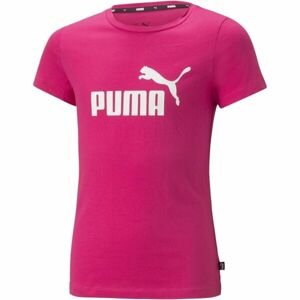 Puma ESS LOGO TEE G Dívčí triko, růžová, velikost 140