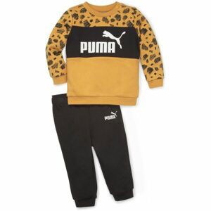 Puma ESSENTIALS+ MATES INFANTS JOGGER FL DESERT Dětská tepláková souprava, černá, veľkosť 104