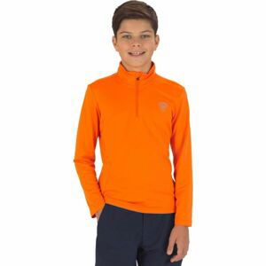 Rossignol BOY 1/2 ZIP WARM STRETCH Juniorský rolák, oranžová, velikost 14