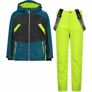 CMP KID SET JACKET AND PANT Chlapecký lyžařský komplet, reflexní neon, velikost 152