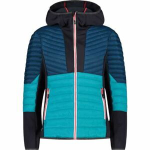 CMP WOMAN JACKET FIX HOOD HYBRID Dámská hybridní bunda, tyrkysová, velikost 38