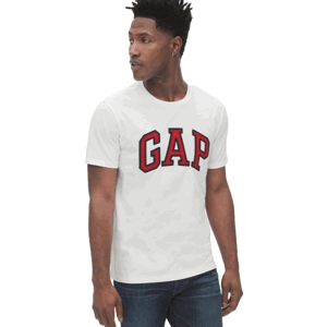 GAP BAS ARCH T Pánské tričko, bílá, velikost M