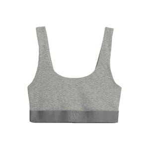 GAP STRETCH COTTON LOGO BRALETTE Dámská podprsenka, šedá, velikost L