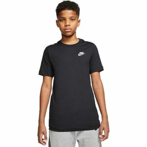 Nike NSW TEE EMB FUTURA Chlapecké tričko, černá, velikost M