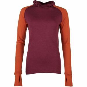 Devold EXPEDITION MERINO 235 HOODIE WMN Dámská termo mikina, vínová, velikost M