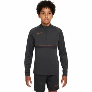Nike DRI-FIT ACADEMY B Chlapecké fotbalové tričko, tmavě šedá, velikost L