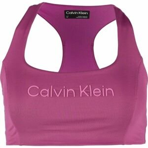 Calvin Klein ESSENTIALS PW MEDIUM SUPPORT SPORTS BRA Dámská sportovní podprsenka, růžová, velikost M