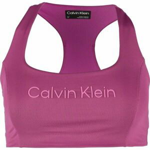 Calvin Klein ESSENTIALS PW MEDIUM SUPPORT SPORTS BRA Dámská sportovní podprsenka, růžová, velikost S