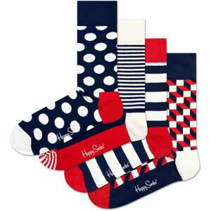 HAPPY SOCKS CLASSIC NAVY GIFT SET 4P Klasické ponožky, černá, velikost 36-40