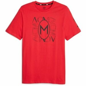 Puma ACM FTBLCORE GRAPHIC TEE Pánské triko, červená, velikost S