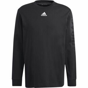 adidas BL PUFF LS T Pánské tričko, černá, velikost M