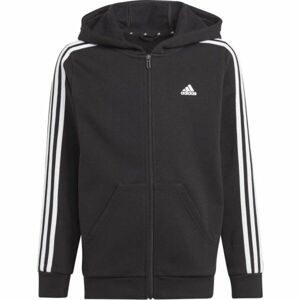 adidas 3S FL FZ HOOD Dětská mikina, černá, velikost 176