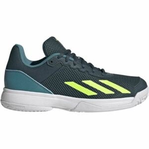 adidas COURTFLASH K Dětská tenisová obuv, zelená, velikost 39 1/3