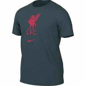 Nike LFC M NK CREST SS TEE Pánské tričko, tmavě zelená, velikost L