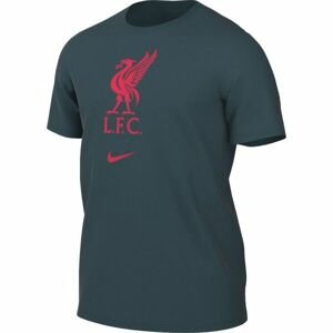 Nike LFC M NK CREST SS TEE Pánské tričko, tmavě zelená, velikost M