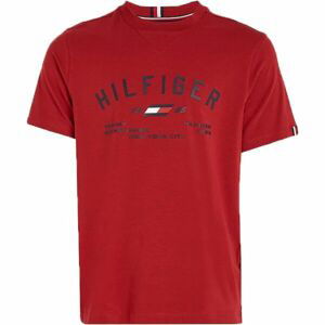 Tommy Hilfiger GRAPHIC S/S TEE Pánské tričko, červená, veľkosť XXL