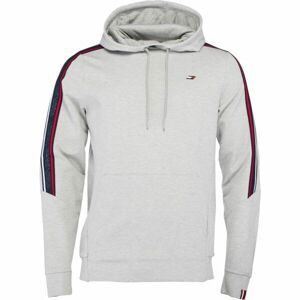 Tommy Hilfiger TEXTURED TAPE HOODY Pánská mikina, šedá, velikost XL