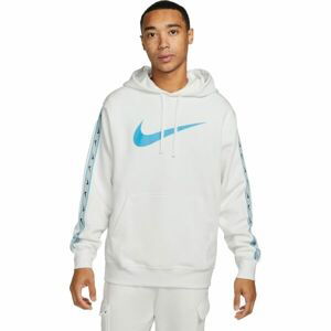 Nike SPORTSWEAR REPEAT SWOOSH Pánská mikina, bílá, veľkosť M