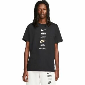 Nike NSW TEE CLUB+ HDY PK4 Pánské tričko, černá, velikost M