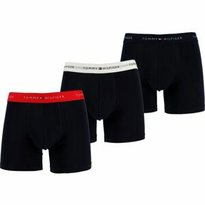 Tommy Hilfiger SIGNATURE CTN ESS-3P BOXER BRIEF WB Pánské boxerky, tmavě modrá, velikost M