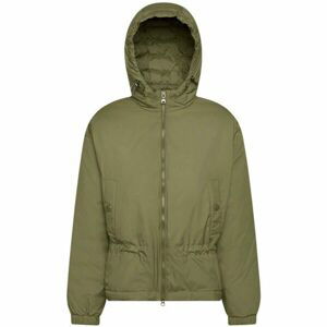 Geox W SPHERICA PARKA - RECYCLE PON Dámská bunda, khaki, velikost 42