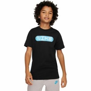 Nike NSW TEE AMPLIFY SP23 Chlapecké tričko, černá, velikost XL