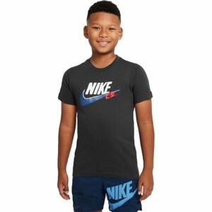 Nike NSW SI SS TEE Chlapecké tričko, tmavě šedá, velikost S