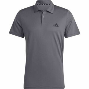 adidas TR-ES BASE POLO Pánské tréninkové tričko, tmavě šedá, velikost L