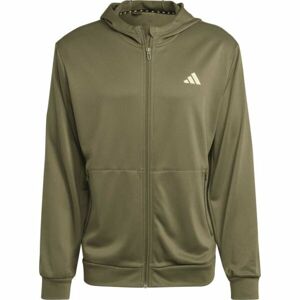 adidas TR-ES+ FZ JA Pánská sportovní mikina, khaki, velikost XL