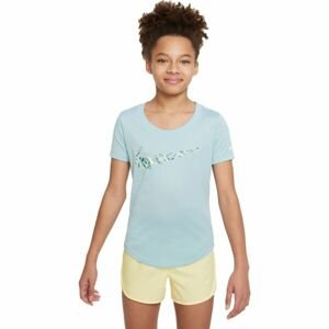 Nike DRI-FIT SCOOP ESSENTIAL+ Dívčí tričko, světle modrá, veľkosť S