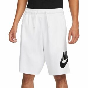 Nike CLUB ALUMNI HBR FT SHORT Pánské šortky, bílá, velikost S