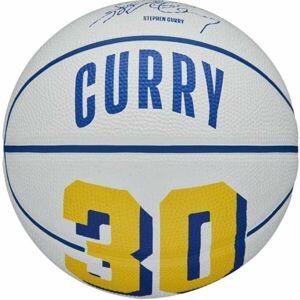 Wilson NBA PLAYER ICON MINI BSKT CURRY 3 Mini basketbalový míč, bílá, velikost 3