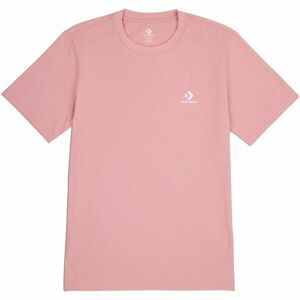 Converse CLASSIC LEFT CHEST SS TEE Unisexové tričko, růžová, velikost XL