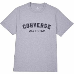Converse CLASSIC FIT ALL STAR SINGLE SCREEN PRINT TEE Unisexové tričko, šedá, veľkosť S
