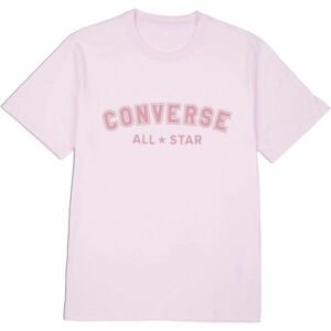 Converse CLASSIC FIT ALL STAR SINGLE SCREEN PRINT TEE Unisexové tričko, růžová, velikost XS