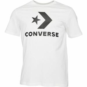 Converse STANDARD FIT CENTER FRONT LARGE LOGO STAR CHEV SS TEE Unisexové tričko, bílá, veľkosť XL