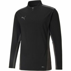 Puma TEAMCUP 1/4 ZIP TOP Pánská tréninková mikina, černá, velikost XS