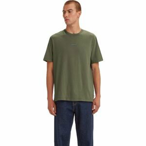 Levi's® SS RELAXED FIT TEE BW TAPE Pánské tričko, khaki, velikost