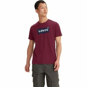 Levi's GRAPHIC CREWNECK TEE Pánské tričko, vínová, veľkosť XXL