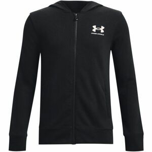 Under Armour RIVAL TERRY FZ HOODIE Juniorská mikina, černá, velikost L