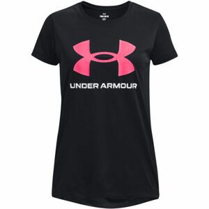 Under Armour TECH SOLID Dívčí tričko, černá, velikost