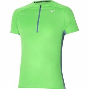 Mizuno TRAIL DRYAEROFLOW HZ TEE Pánské běžecké tričko, světle zelená, velikost XL