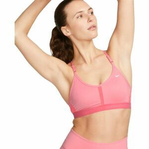 Nike DF INDY V-NECK BRA W Dámská sportovní podprsenka, růžová, velikost S