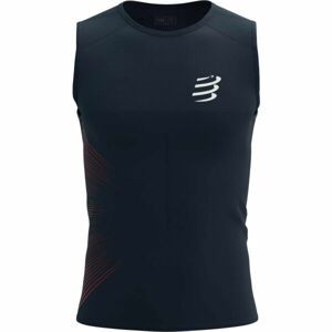 Compressport PERFORMANCE TANK M Pánské běžecké tílko, černá, velikost L