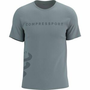 Compressport LOGO SS TSHIRT Pánské tréninkové triko, šedá, velikost L